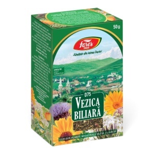 Ceai Vezica Biliară D75, susține buna funcționare a bilei, contribuie la digestia grăsimilor și confortul după mese, 50 g, Fares