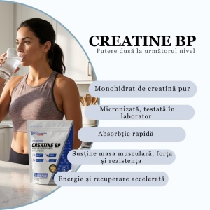 Creatine BP, 500 g, 100 porții, pulbere, Balkan Pharmaceuticals - Img 2