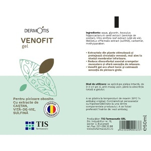 DermoTis Venofit gel, 50 ml, Tis Farmaceutic - Img 2