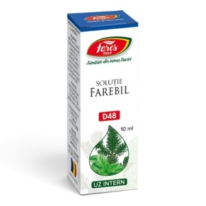 Farebil D48, soluție pentru fiere, digestie dificilă și balonare, cu mentă, brad și eucalipt, 10 ml, Fares