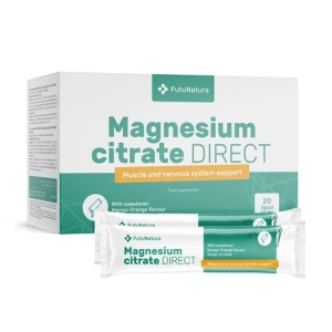 FutuNatura, Magnesium Citrate Direct - citrat de magneziu, 20 stick-uri lichide