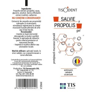 Gel cu salvie și propolis, 20 ml, Tis Farmaceutic - Img 2