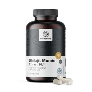 HealthyWorld, Shilajit Mumie - supliment alimentar cu extract de shilajit, 120 capsule - Img 2