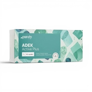 Purely Nutrition, ADEK Active Plus - complex de A + D3 + E + K2, 60 capsule