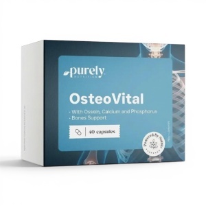 Purely Nutrition, OsteoVital - complex de oseină, calciu și fosfor, 40 capsule