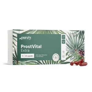Purely Nutrition, ProstVital Extra - supliment alimentar destinat susținerii funcției prostatei, 60 capsule - Img 2