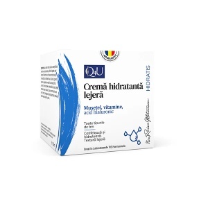 Q4U Cremă hidratantă lejeră cu Vitamine și mușețel, 50 ml, Tis Farmaceutic