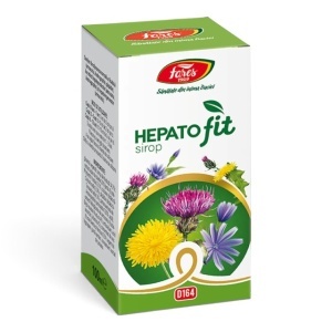 Sirop Hepatofit D164 pentru copii, pentru susținerea ficatului și a poftei de mâncare, cu armurariu și vitamina C, 100 ml, Fares