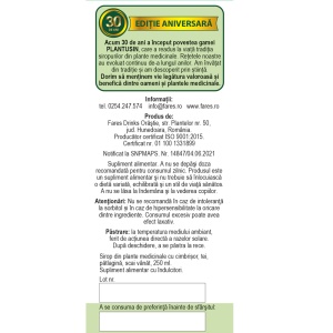 Sirop pentru diabetici Plantusin R29, 250 ml, Fares - Img 4
