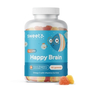 Sweet Nutribites, Happy Brain - jeleuri cu omega 3 pentru copii, 90 jeleuri