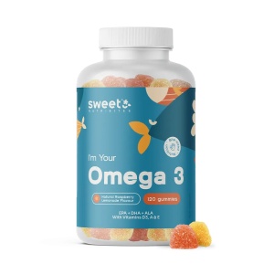 Sweet Nutribites, Omega 3 - jeleuri cu omega 3, 120 jeleuri