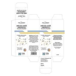 Tisodent Apă de gură cu Propolis, 20 ml, Tis - Img 2