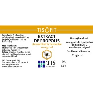 Tisofit Extract de propolis, 30 ml, Tis Farmaceutic - Img 2