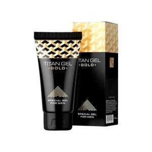 Titan Gel Gold, gel intim masculin cu acid hialuronic, verbină și mentol, susține fermitatea, hidratarea și stimularea locală, 50 ml