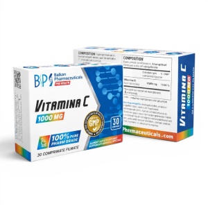 Vitamina C 1000 mg, 30 comprimate, Balkan Pharmaceuticals