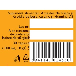 Zinc cu Vitamina D3, F180, 30 capsule, Fares - Img 5