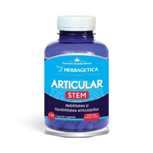 Articular Stem, supliment alimentar destinat susținerii sănătății articulațiilor, mobilității și flexibilității, 120 capsule, Herbagetica