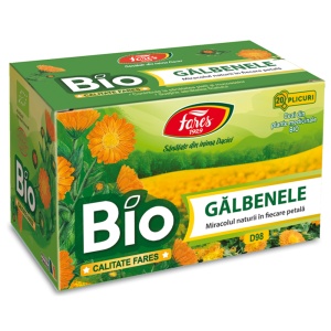 Ceai de Gălbenele Bio, 20 plicuri, Fares