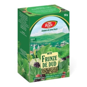 Ceai din frunze de Dud M119, contribuie la menținerea glicemiei în limite normale, susține metabolismul glucidelor, 50 g, Fares