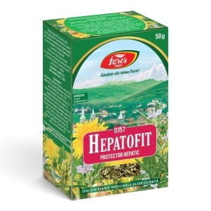 Ceai Hepatofit D157, susține funcționarea normală a ficatului și contribuie la detoxifierea naturală și o digestie normală, 50 g, Fares