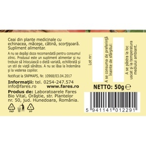 Ceai Imunitate F146, 50 g, Fares - Img 5