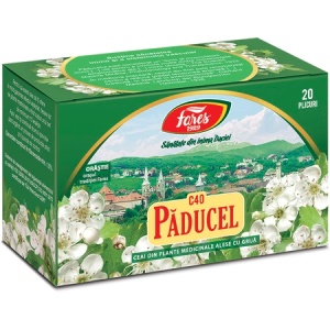 Ceai Păducel frunze și flori C40, 20 plicuri, Fares