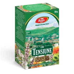Ceai pentru Tensiune C36, ajută la menținerea tensiunii arteriale în limite normale, susține circulația și sănătatea inimii, 50 g, Fares