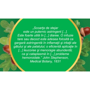 Ceai Stejar scoarță D 140, 50 g, Fares - Img 4