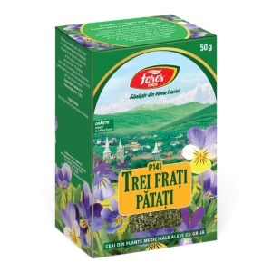 Ceai Trei Frați Pătați P141, susține sănătatea pielii, contribuie la detoxifierea naturală a organismului, 50 g, Fares