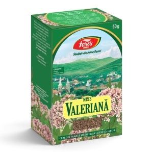 Ceai Valeriană N153, ajută la instalarea unui somn natural și contribuie la reducerea agitației nervoase și relaxare, 50 g, Fares