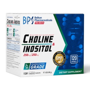 Choline & Inositol, 250mg|250mg, 120 capsule, Balkan Pharmaceuticals