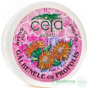 Cremă tip balsam gălbenele cu propolis, 40 g, Ceta Sibiu