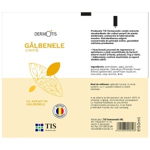 DermoTis Gălbenele cremă, 50 ml, Tis Farmaceutic - Img 2