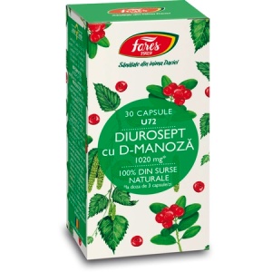 Diurosept cu D-Manoză, 30 capsule, Fares