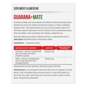 Guarana + Mate, 30 capsule, Parapharm - Img 2