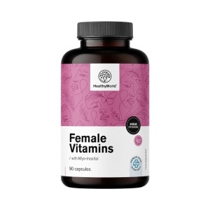 HealthyWorld, Female Vitamins - supliment alimentar pentru femei cu vitamine și minerale esențiale, 90 capsule