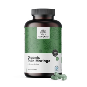 HealthyWorld, Organic Pure Moringa, 180 capsule - Img 2