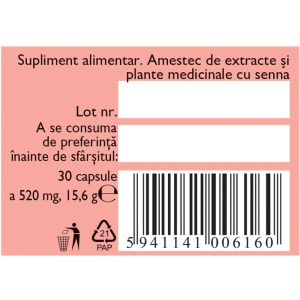 Laxativ cu Senna, D85, 30 capsule, Fares - Img 5