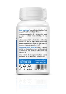 Magneziu Malat 1200 mg, cu 275 mg magneziu ionic, ajută la reducerea oboselii, susține funcționarea mușchilor și sistemului nervos, 30 capsule, Zenyth - Img 3