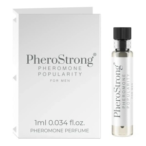 PheroStrong Popularity For Men, mostră parfum cu feromoni pentru bărbați, cu note de bergamotă, salvie și brad, 1 ml, Medica-Group