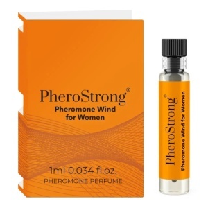 PheroStrong Wind For Women, mostră parfum cu feromoni pentru femei, cu note de măr verde, mentă și trandafir bulgăresc, 1 ml, Medica-Group