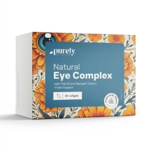 Purely Nutrition, Natural Eye Complex - supliment alimentar destinat susținerii vederii, 30 capsule moi