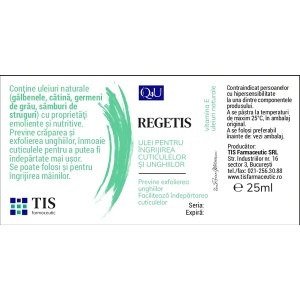 RegeTis Ulei pentru îngrijirea cuticulelor și a unghiilor, 25 ml, Tis Farmaceutic - Img 2