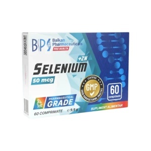 Seleniu + Zinc 50 mcg, 60 comprimate, Balkan Pharmaceuticals