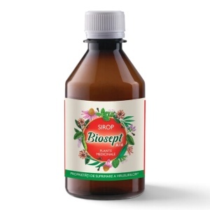 Sirop Biosept A16, pentru răceală, viroze respiratorii și susținerea imunității, cu echinacea și propolis, 250 ml, Fares
