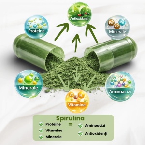 Spirulină, 120 capsule, Balkan Pharmaceuticals - Img 3