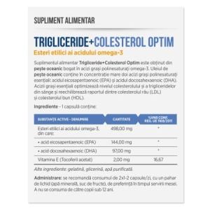 Trigliceride + Colesterol Optim, 30 capsule, Parapharm - Img 2