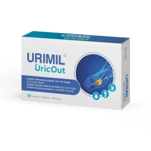 Urimil Uricout, ajută la eliminarea acidului uric, susține funcționarea normală a rinichilor și tractului urinar, 30 capsule, Naturpharma