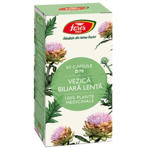 Vezica Biliară Lentă, D70, 63 capsule, Fares