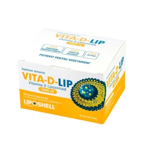 VITA-D-LIP, Vitamina D Lipozomală 1000 IU 30 plicuri, LIPOSHELL